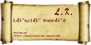 László Konrád névjegykártya