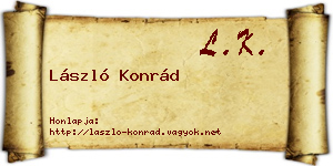 László Konrád névjegykártya